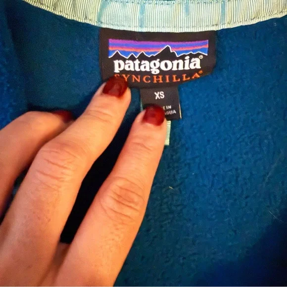 Patagonia Two Toned Fleece Pullover Synchilla Snap Style - Picture 3 of 10